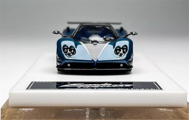 HH Model Pagani Zonda Tricolore Blue - Hardtop Edition 1:64 Car Pre-built Model view6