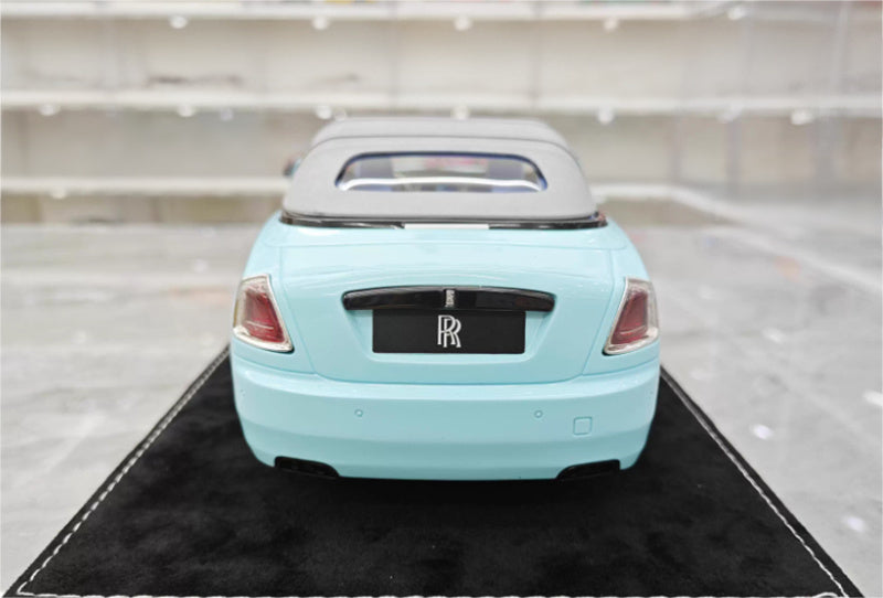 HH Model Rolls Royce Convertible Dawn BB Edition Mint Green 1:18 Car Pre-built Model view9