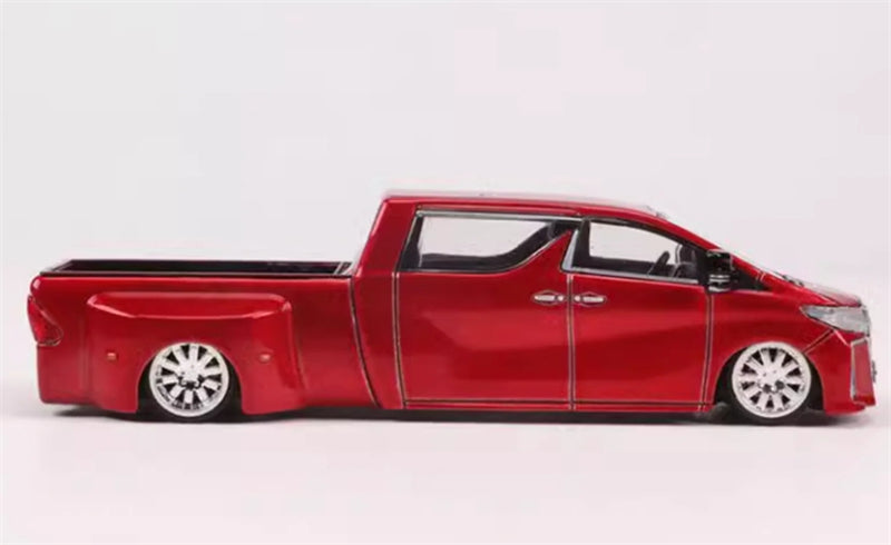 GCD TOYOTA NATS Alphard Pickup Super Dually red Limited Edition 500PCS ONLY RHD 1:64 Truck Pre-built Model view4