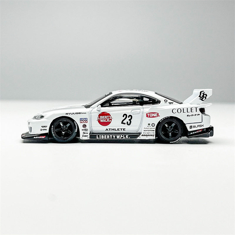 1:64 Nissan S15 Silvia LB-Super Silhouette Athlete White MINIGT DIECAST Model