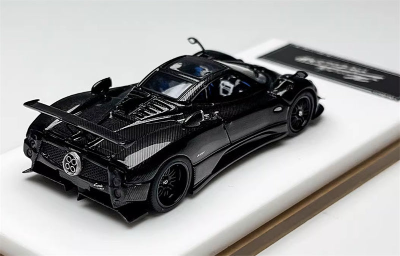 HH Model Pagani Zonda Tricolore Black carbon fiber - hardtop version 1:64 Car Pre-built Model view2