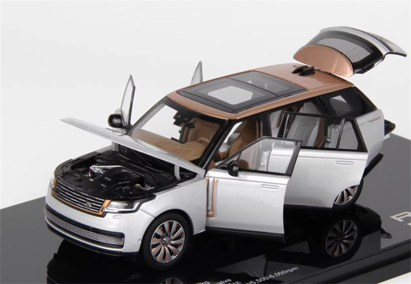 1:43 Land Rover Range Rover Honor Genesis 2022 Silver - Gold Top  LCD MODELS Extended Edition DIECAST Car Model
