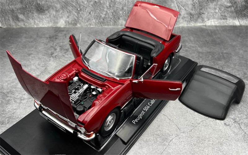NOREV Peugeot 504 Cabriolet 1972 red 1:18 Car Pre-built Model view7