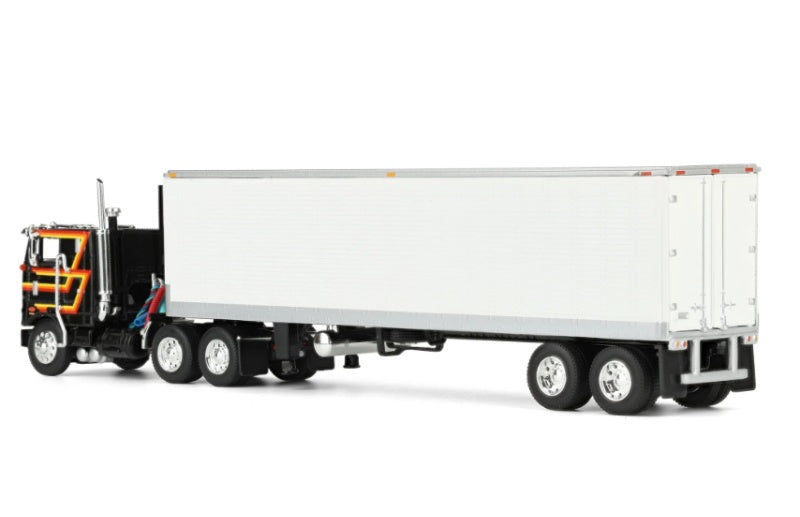 1:64 Peterbilt 352 COE DCP Black / white Diecast Model view2