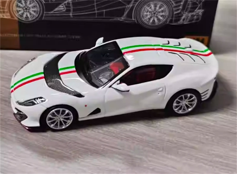 TOC Ferrari FE812C Coupe Sports BIANCO ITALIA 1:64 Car Pre-built Model