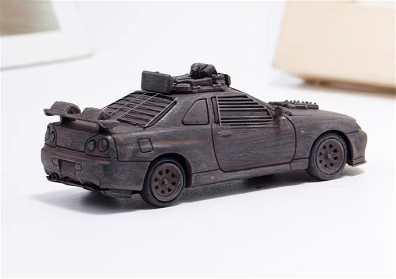 Stance Hunters Nissan Skyline GTR BNR34 Mad Max Apocalypse Edition Distressed style Regular Version Limited Edition 499PCS ONLY 1:64 Car Pre-built Model view4