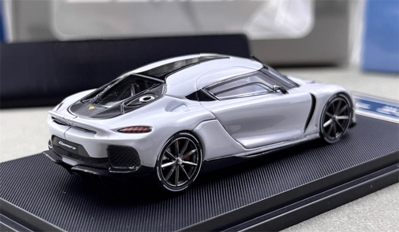 HKM Premium & BriScalemicro Koenigsegg Gemera Grey White Limited Edition 299PCS ONLY 1:64 Car Pre-built Model view7