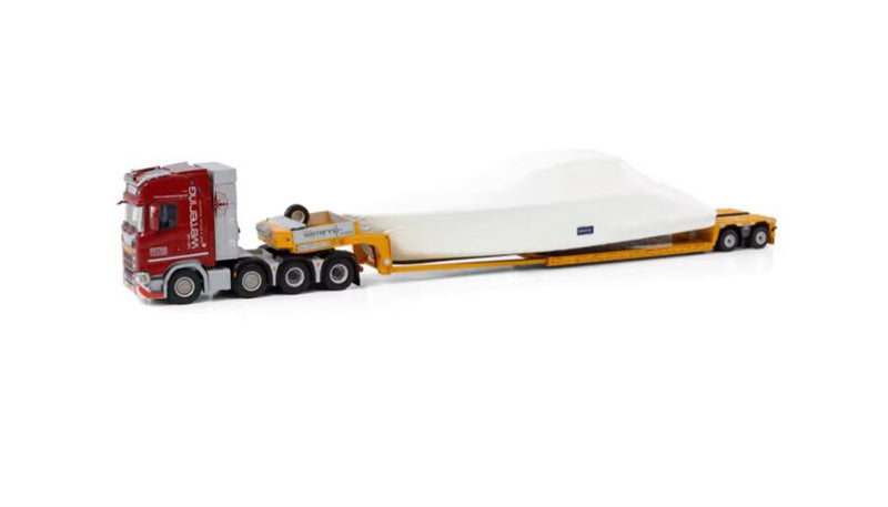 WSI SCANIA S HIGHLINE 8X4 LOW LOADER EURO - 2 AXLE VAN DE WETERING TRANSPORT 1:50  DIECAST Truck Lorry