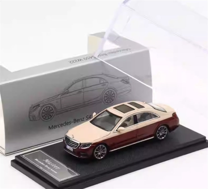 Master Mercedes Benz S-Class S450 W222 Red gold dual color 1:64 Car Pre-built Airliner Model Display view6
