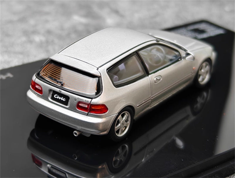 LCD-MODELS Honda Civic SiR II EG6 Fully open silver 1:43 Car Pre-built Model view4