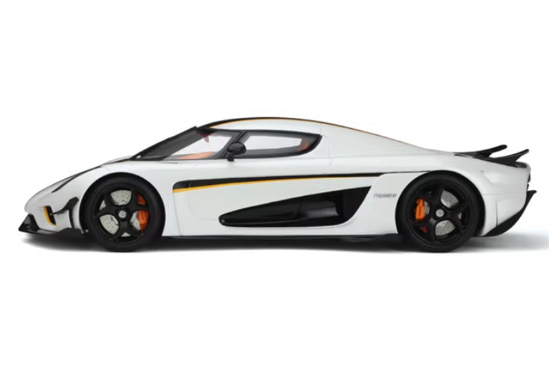 1:18 Koenigsegg Regera 2018 White Orange  GT SPIRIT Limited Edition No tail version Resin Car Model