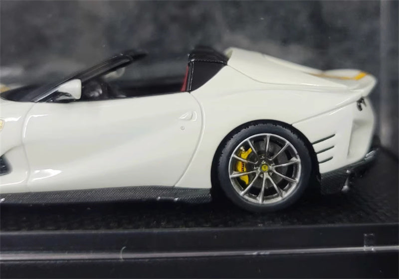 BBR MODELS Ferrari 812 competizione A white Yellow stripe LTD 78PCS 1:43 Model view6