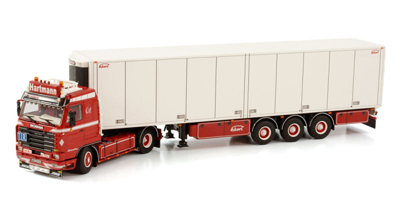 WSI  SCANIA 3 SERIES STREAMLINE 4X2 REEFER TRAILER - 3 AXLE Hartmann Transporte 1:50 Truck Pre-built Model