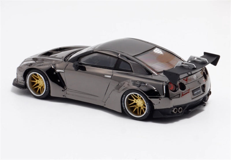 mymodelcollect Nissan GT-R R35 LBWK Limited Edition Electroplating Grey 1:64 Car Pre-built Model view2