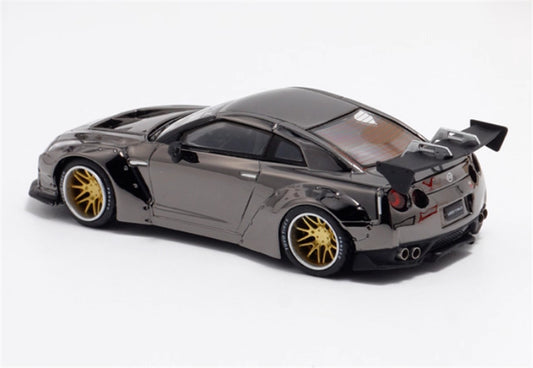 mymodelcollect Nissan GT-R R35 LBWK Limited Edition Electroplating Grey 1:64 Car Pre-built Model view2