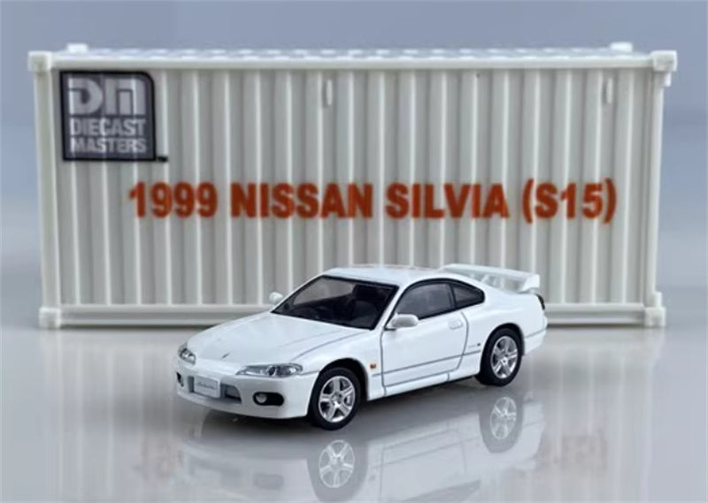 CATERPILLAR NISSAN SILVIA S15 white left-hand drive 1:64 Car Pre-built Model