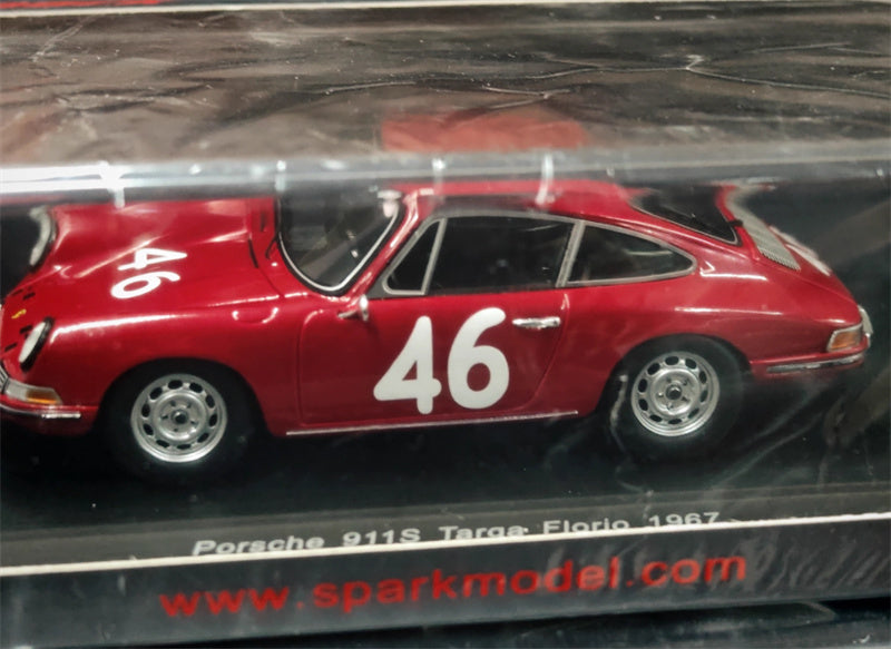Spark Porsche 911S #46 Targa Florio 1967 RED 1:43 Car Pre-built Model view7