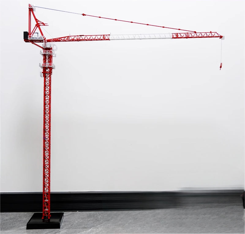 ZTM ZTL5522-14 Boom Tower Crane Project Red/White Painting 1:87 Truck Pre-built Model