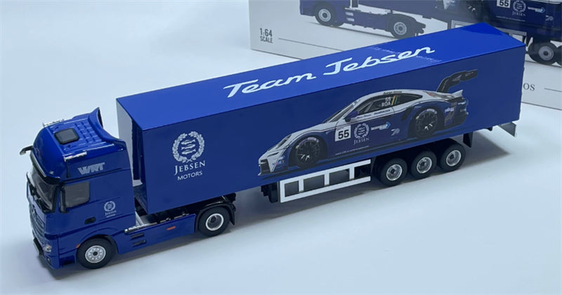1:64 Mercedes-Benz CUP#55 Blue MODERNART DIECAST Trailer & Tractor Model