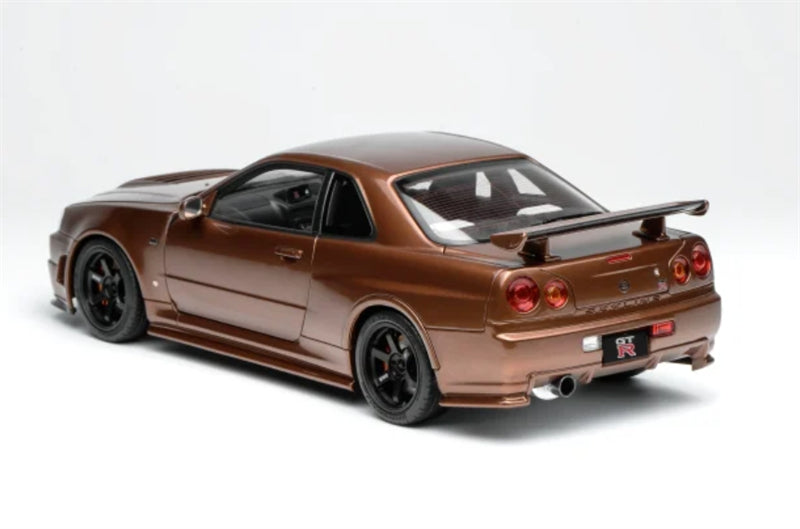 1:18 Nissan Skyline GT-R (R34)  Metallic Bronze MOTORHELIX Limited Edition 799PCS ONLY DIECAST Model