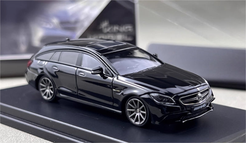 KING MODEL Mercedes Benz CLS63 AMG Hunting Edition Black Limited Edition 999PCS ONLY 1:64 Car Pre-built Model view3