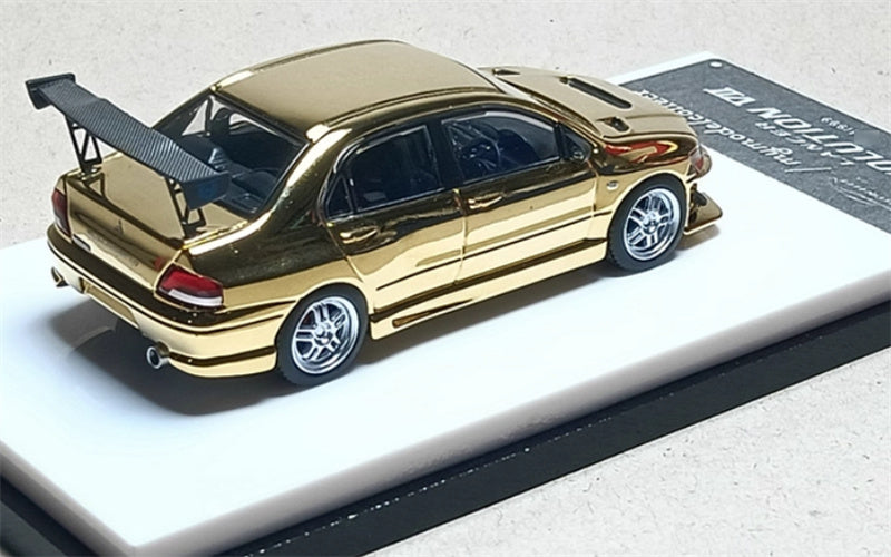 mymodelcollect Mitsubishi Lancer Evolution EVO VII four door sports car Limited Edition 999PCS ONLY gold plating 1:64 Car Pre-built Model view2