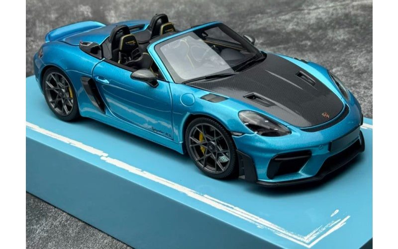 1:18 Porsche 718 Spyder RS Ipanema Blue MINICHAMPS Convertible Limited 300 pcs DIECAST Car Model