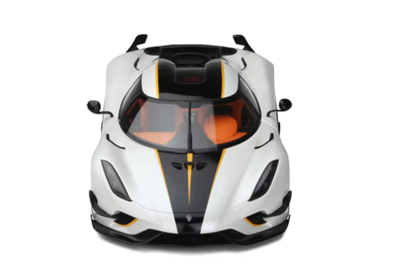 1:18 Koenigsegg Regera 2018 White Orange  GT SPIRIT Limited Edition No tail version Resin Car Model