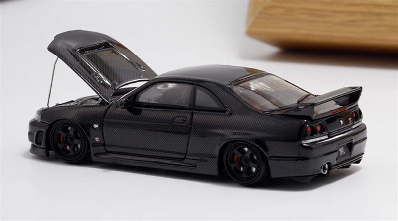 Focal Horizon Nissan GT-R R33 Nismo 400R All Carbon Black Limited Edition 999PCS ONLY 1:64 Car Pre-built Model view11