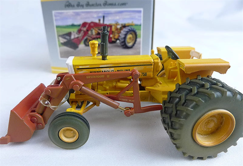 SpecCast Toy Tractor Times MM G750 With Loader Duals yellow 1:64 Truck Pre-built Model