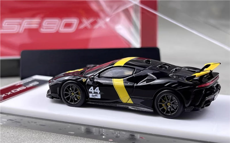 DMH Ferrari SF90 XX Spider Prancing Horse supercar Black 44 # - Hardtop Limited Edition 999PCS ONLY 1:64 Car Pre-built Airliner Model Display view4