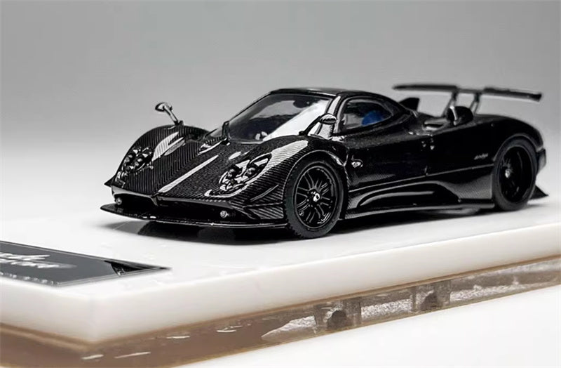 HH Model Pagani Zonda Tricolore Black carbon fiber - hardtop version 1:64 Car Pre-built Model view1