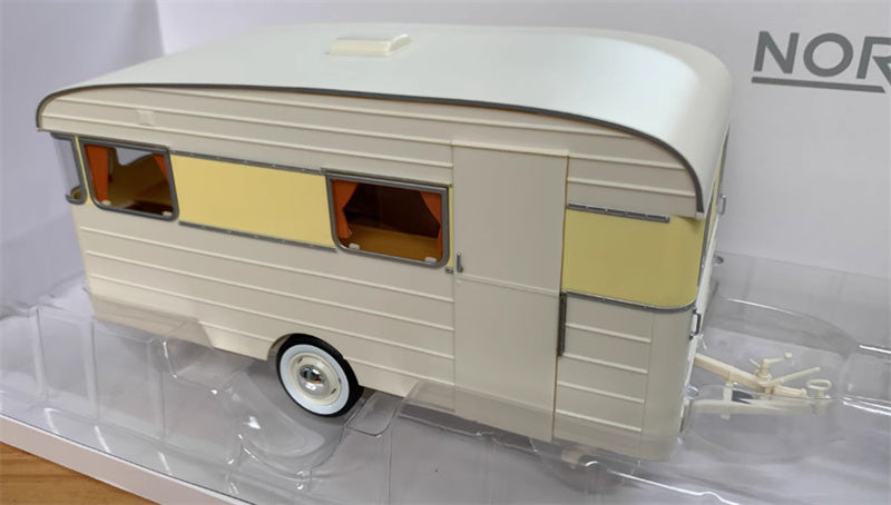 NOREV Citroen DS19 with trailer RV YELLOW WHITE 1:18 Car Pre-built Model view8
