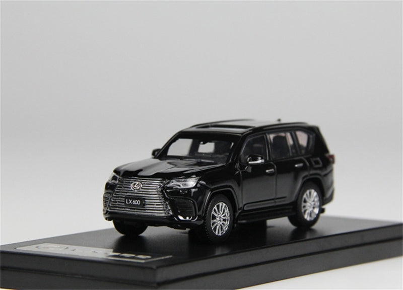 LCD-MODELS Lexus LX600 SUV Pearl Black 1:64 car Pre-built Model view1