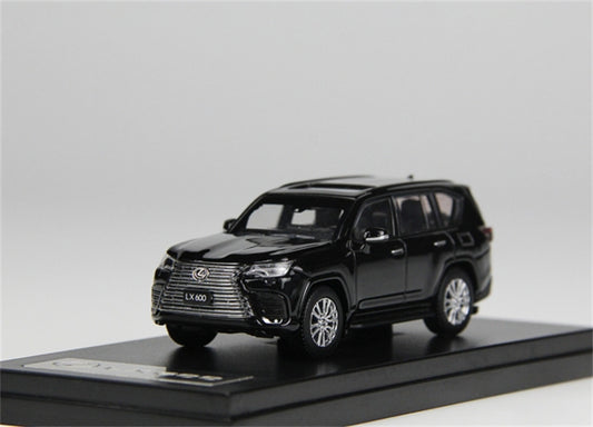 LCD-MODELS Lexus LX600 SUV Pearl Black 1:64 car Pre-built Model view1