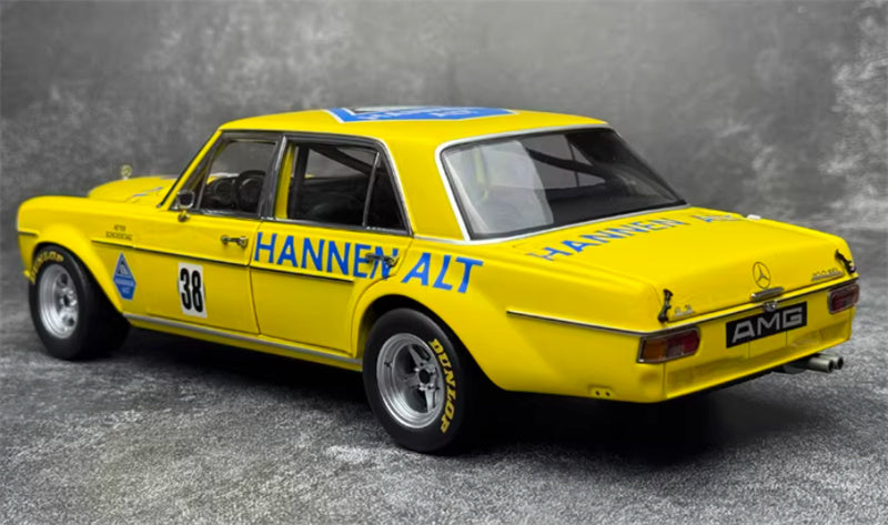 1:18 Mercedes Benz AMG 300SEL 6.8 24-hour Spa 1971 Yellow  MINICHAMPS #38 DIECAST Car Model
