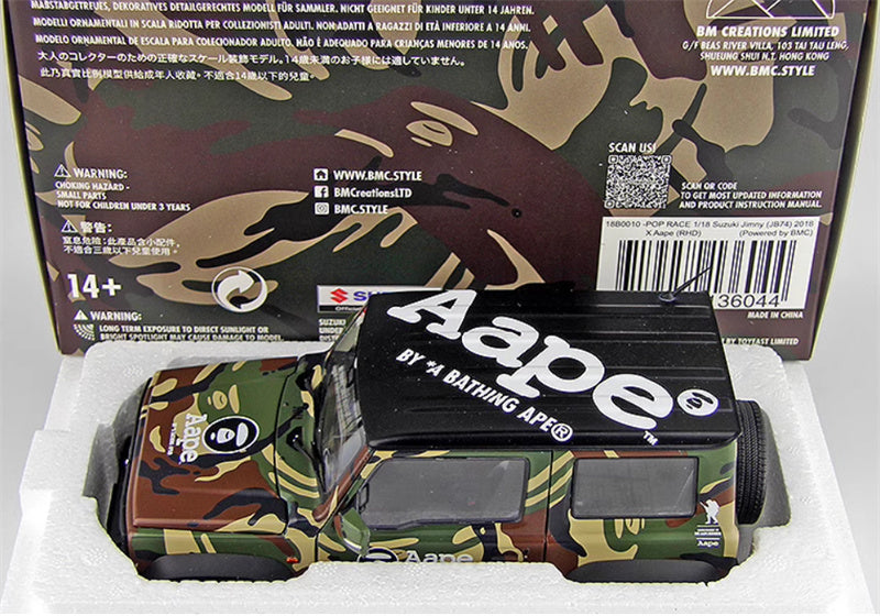 BM Creations Suzuki Jimny JB74 2018 Camouflage Field Edition Right hand drive Limited Edition 600PCS ONLY 1:18 Car Pre-built Model view9