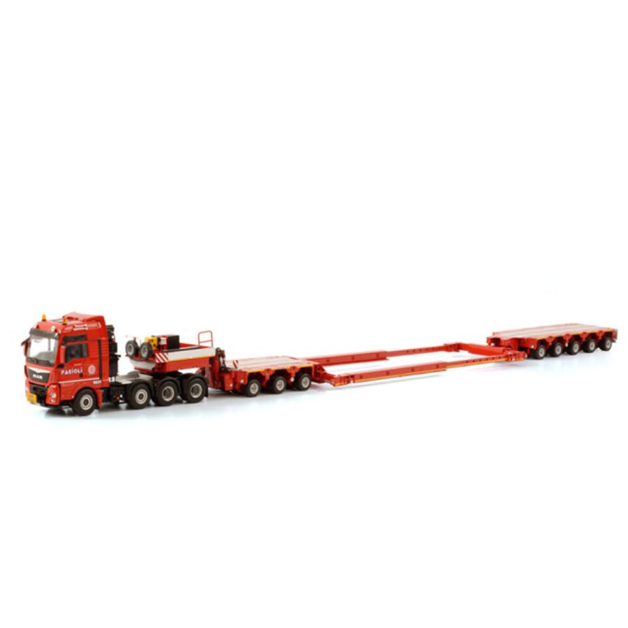 WSI MAN TGX XXL 8X4 INTER COMBI SCHEUERLE SET FAGIOLI 1/50 DIECAST Truck Lorry