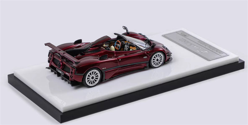 HKM Premium Pagani Zongta 760 Convertible Ruby Red Limited Edition 999PCS ONLY 1:64 Car Pre-built Model view3