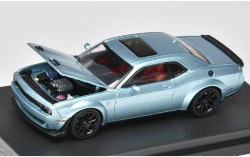1:64 DODGE SRT Hellcat  Ice Blue Stance Hunters  Limited Edition 499PCS ONLY DIECAST Model