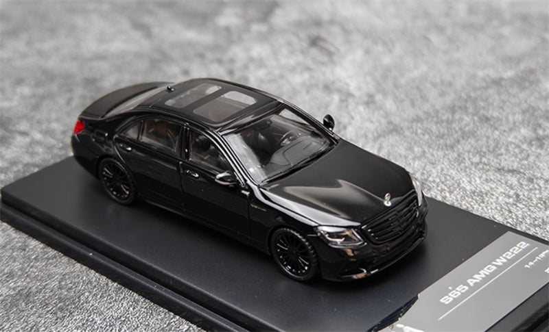 KING MODEL Mercedes Benz S65 AMG W222 Black Knight Limited Edition 999PCS ONLY 1:64 Car Pre-built Model view6
