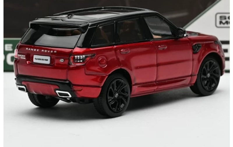 1:64 Land Rover Range Rover Sport 2018 Red Black Wheel Whelart   DIECAST Model