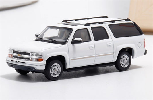MK Miniatures 2003 Chevrolet Suburban SUV White spray painted version 1:64 Car Pre-built Model view1