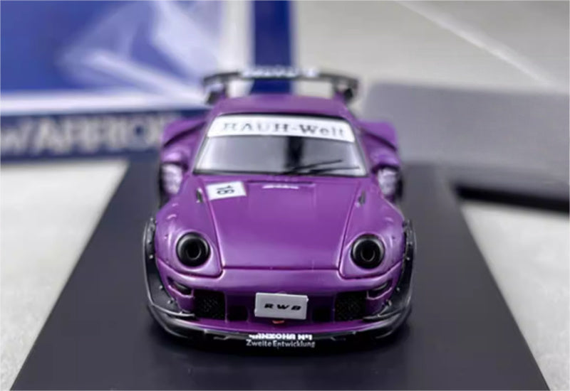 SW Porsche RWB 993 Rotana Matte Purple Race Track Special Edition No.18 Limited Edition 499PCS ONLY 1:64 car Pre-built Model view5