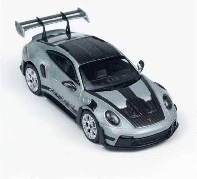 MINICHAMPS Porsche 911 GT3 RS 2024 Light Silver with Silver Wheels Limited Edition 1:64 Car Pre-built Model