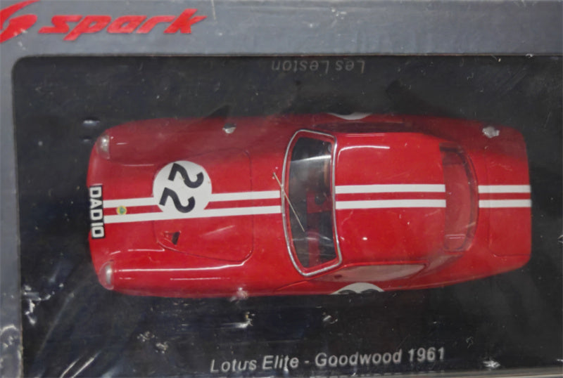 Spark Lotus Elite Goodwood #22 1961 L.LESTON Red DADIO 1:43 Car Pre-built Model view3