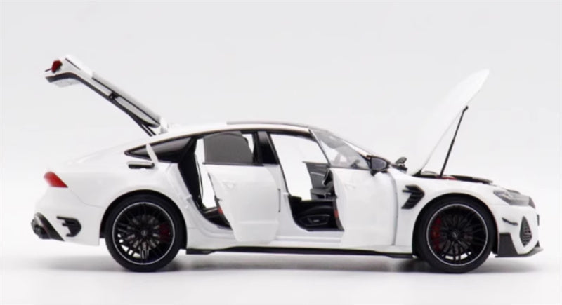 KengFai 2021 Audi RS7 C8 Sportback Pearlescent white ABT 1:18 Car Pre-built Model