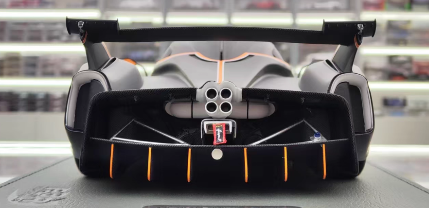 BBR MODELS Pagani Huayra R Limited Edition Matte Black Pirelli P Zero 1:18 Car Pre-built Model view7