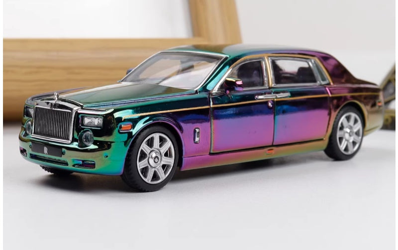 1:64 Rolls-Royce Phantom VII Chrome Plated Dragon Edition DCM Limited Edition DIECAST Car Model