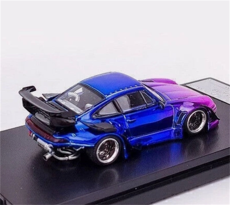 1:64 Porsche 911 RWB 993 Chrome Chameleon SW DIECAST Model